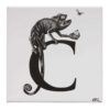 C - Cheeky Chameleon Clutching Cherry Cupcake Tile-0