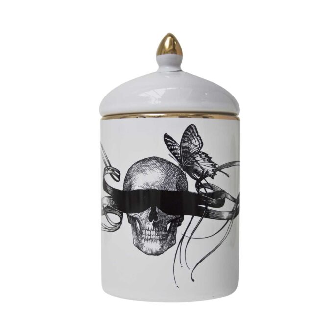 Masked Skull / Time Flies Cosy Candle-0