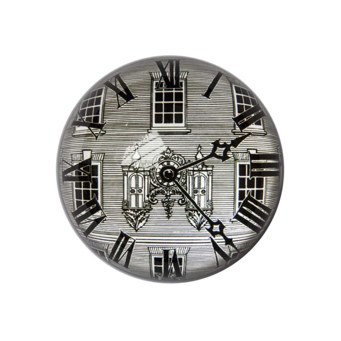 F&M Clock Paperweight Domed -0