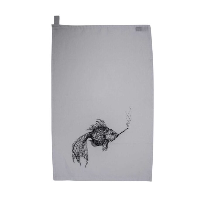 Smokey Fish Tea Towel-0