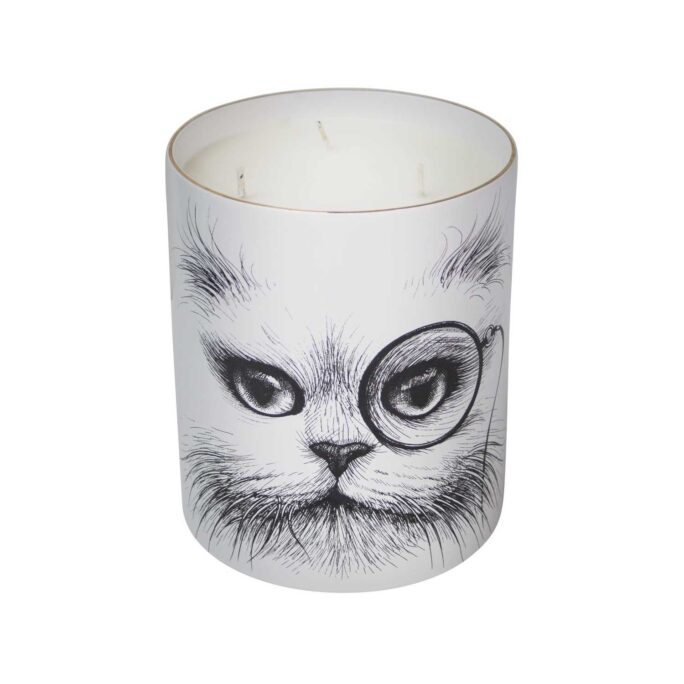Supersize Cat Monocle / Cat No Monocle Candle-0