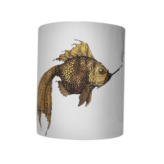 Supersize Smokey Gold Fish Vase-0