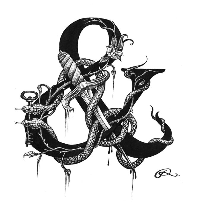 & - Ampersand Intricate Ink Print-0