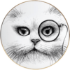 Cat Monocle Plate Coaster