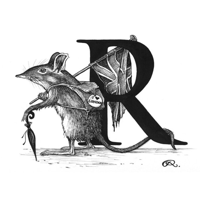 R - Rat Race Intricate Ink Print-0