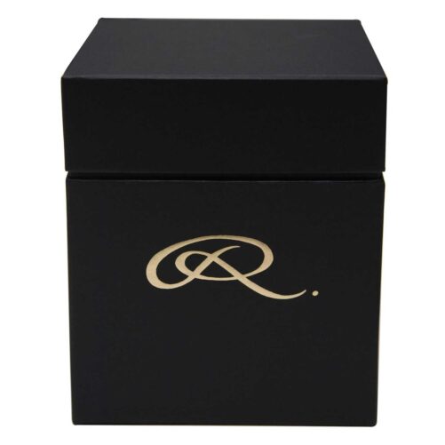Beautiful matt black Gift Box, with a simple gold foil R to present your vase as a super special present (or keep one safe, just for you)