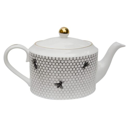 Tip top Teapot. Fill with your favourite tea or Jack Daniels if you prefer (remember to invite me). Fine Bone China Buzzing Bee Teapot