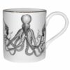 Octopus with guns design on a fine bone china mug