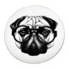 Percy Pugworthy Plate Coaster Pug Dog