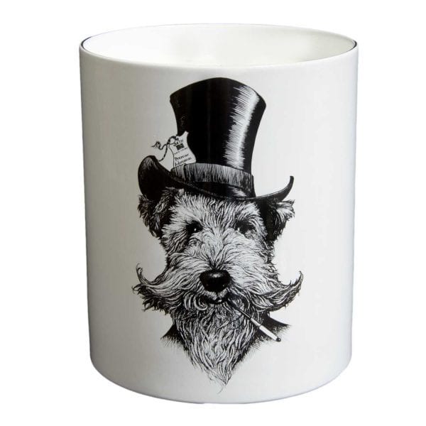 White Fine Bone China 'Sir Lancelot' Welsh Terrier Dog Voluminous Vase, beautiful & perfect for displaying a super flower arrangement.