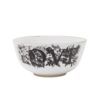 Love written on the bowl covered in flowers in ink design on white fine bone china bowl with 22 carat detailing