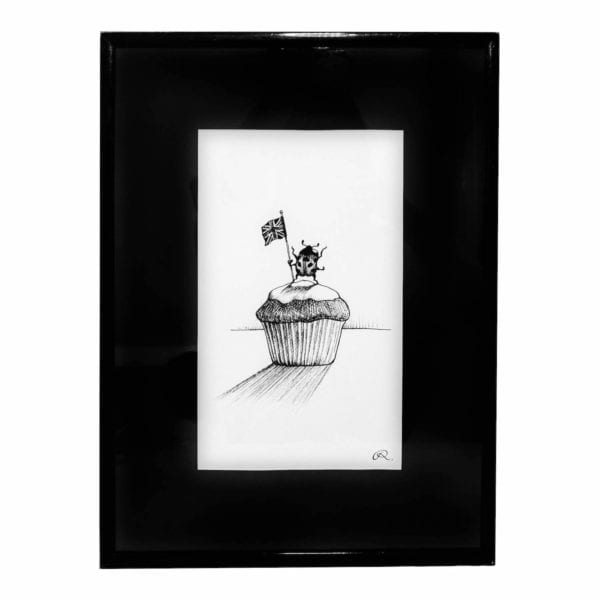 Framed Ladybird Cupcake Print