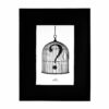 Framed Question Mark Birdcage Print