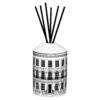 Beautiful Buildings Delectable Diffuser is a bespoke Fine Bone China canister & lid with black Intricate Ink & edged in 22 carat gold