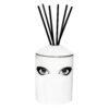 Looking at You Eyes Delectable Diffuser are beautiful Fine Bone China canister & lid, decorated with a black Ink edged in 22 carat gold.