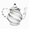 Gorgeous Fine Bone China Swirly Teapot hand decorated & hand edged in 22 carat gold. Hand painted with 22 carat gold detailing.