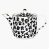 Fine Bone China Leopard Print Teapot hand decorated & hand edged in 22 carat gold. Hand painted with 22 carat gold detailing.