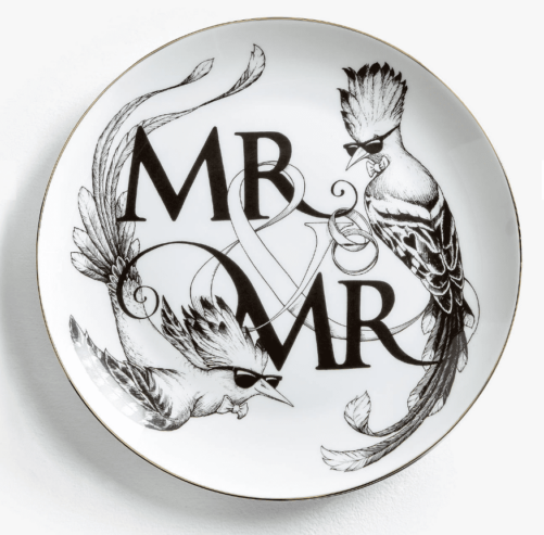Mr & Mr Wedding Collection Plate