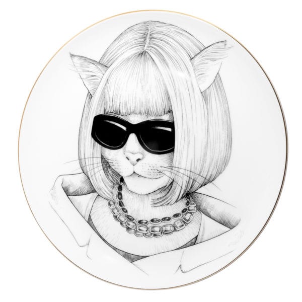 Cat portrait shot sunglasses and chic bob