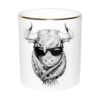 Virgo Zodiac Cutesy Candle in a Fine Bone China container decorated with black Intricate Ink Illustrations. Made in England