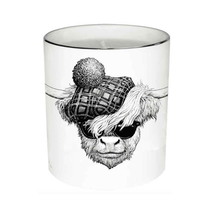 Funny Cow Dougal cutesy candle