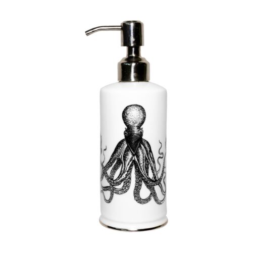 Hand washing Heaven. Fine Bone China Omar the Outlaw Octopus Soap Dispenser to keep you company during your 20 second rub/ a-dub-dub.
