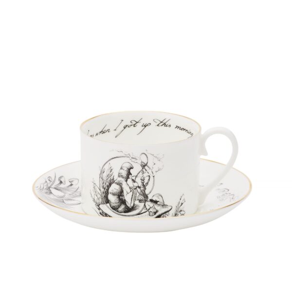 Alice in Wonderland Caterpillar Teacup and Saucer