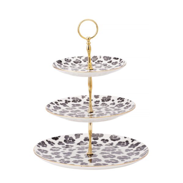 Leopard print cake stand