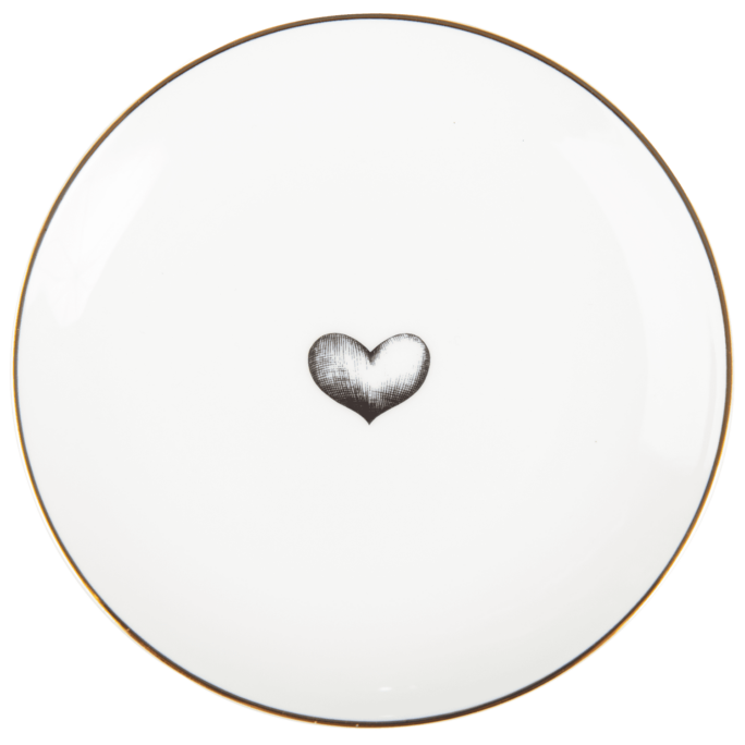 black love heart plate by rory dobner.