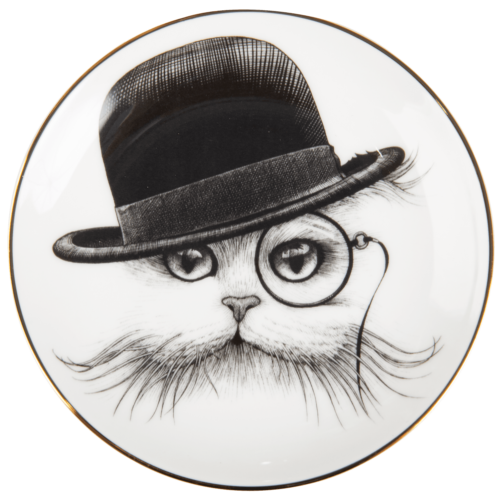 hat cat plate by rory dobner