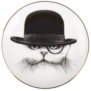 hat cat plate by rory dobner