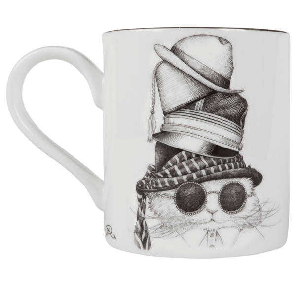 Cat in many hats mug rory dobner