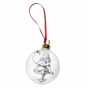 alice in wonderland flamingo bauble