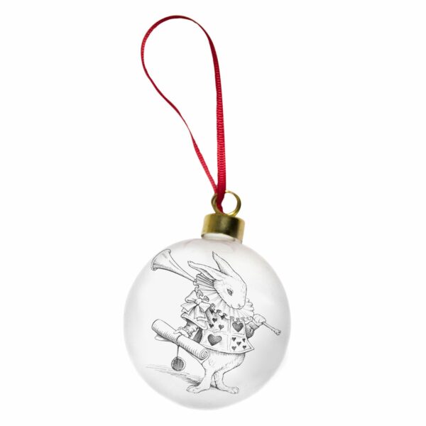 white rabbit bauble