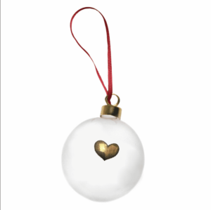 Gold Love Heart Bauble