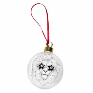 lion christmas bauble