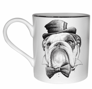 bulldog mug by rory dobner