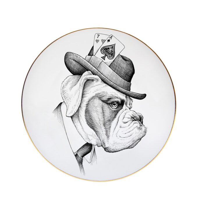 boxer dog plate by rory dobner