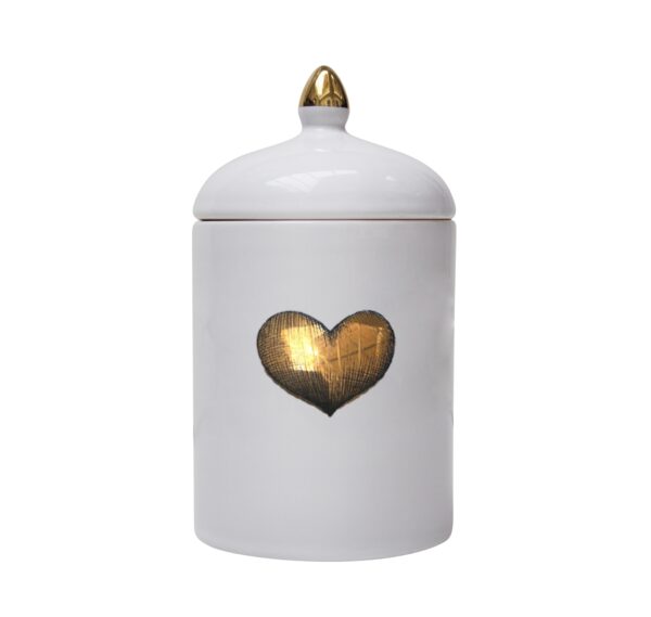 Gold Heart Cosy Candle